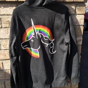 Rainbow zip up sweatshirt!